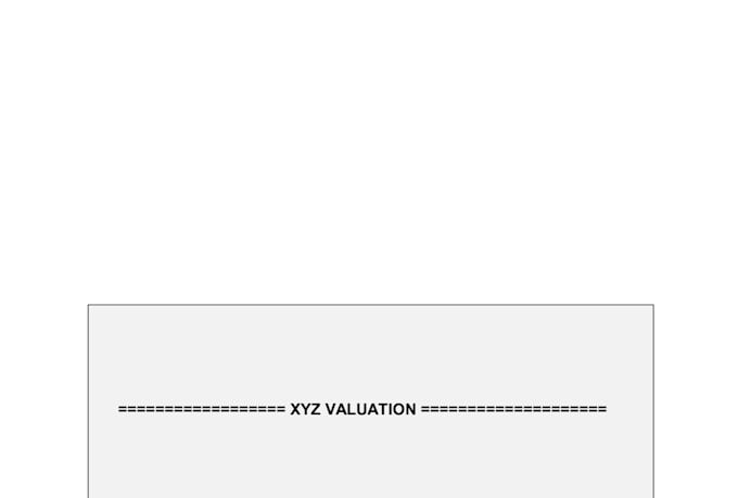 do business valuation and financial analysis